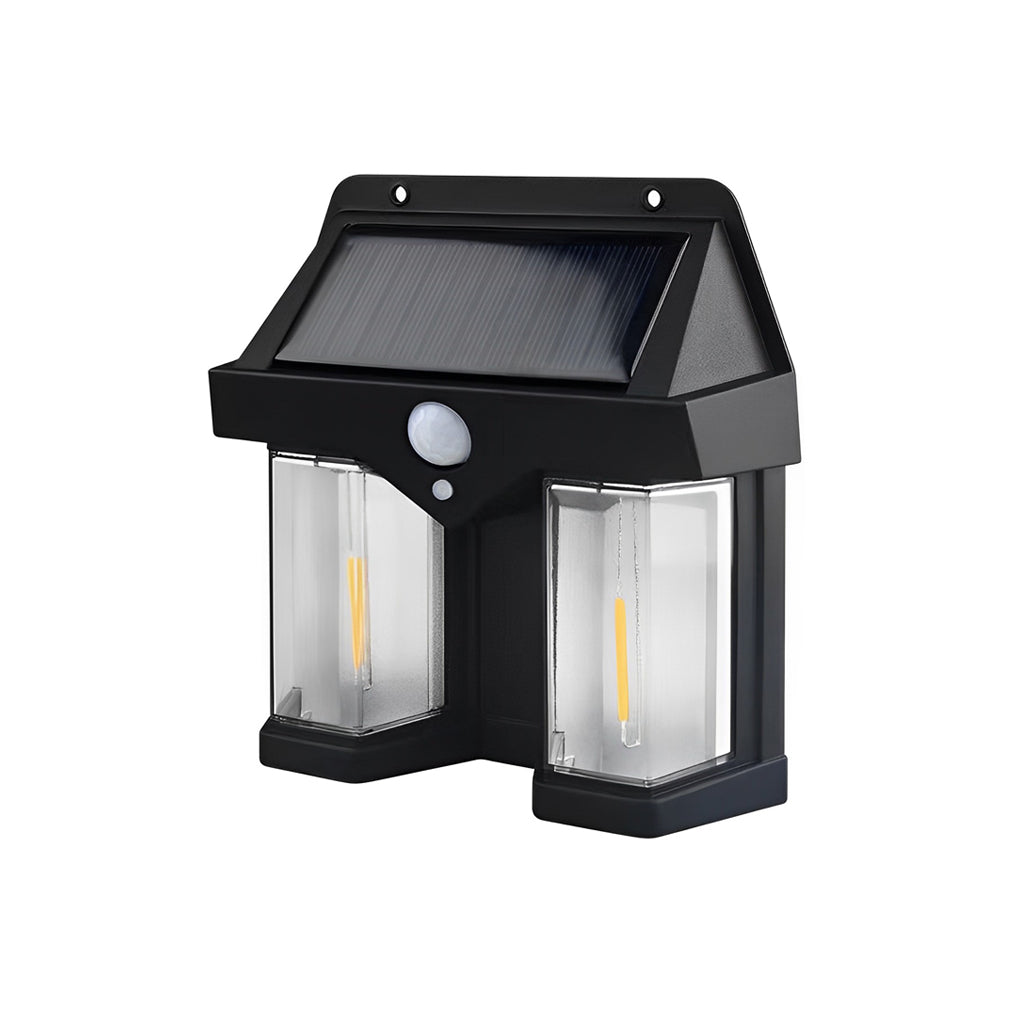 Tungsten Bulb Solar Wall Lanterns Dusk to Dawn Motion Senor Lighting