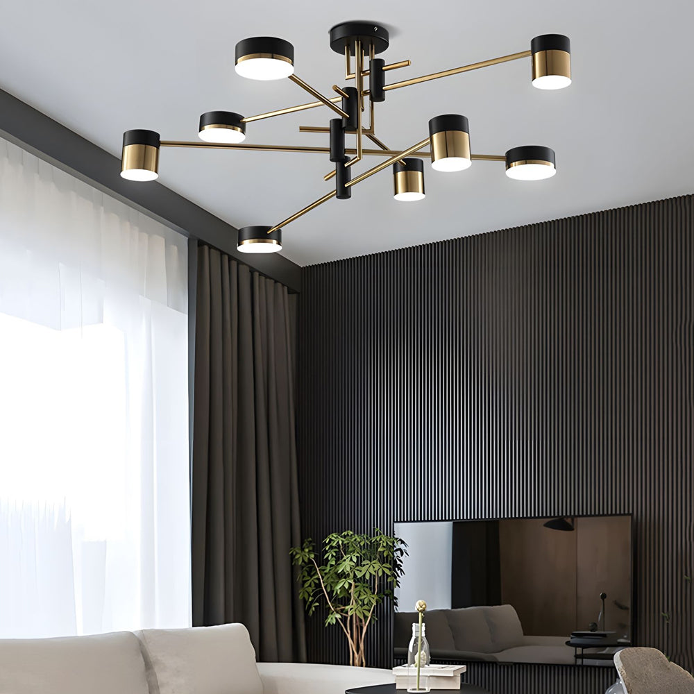 Modern 4/6/8-Light LED Dimmable Sputnik Chandelier