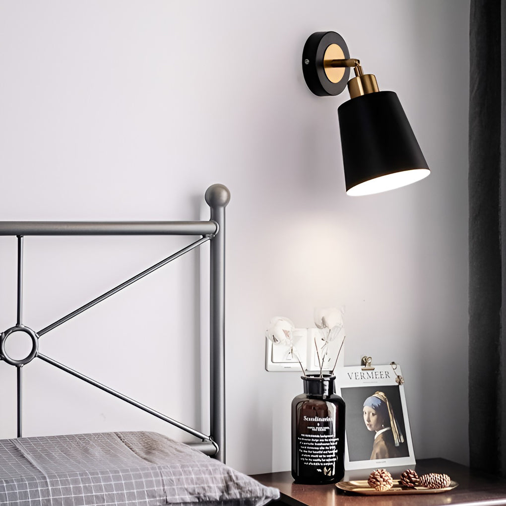 LED 3 Step Dimming Black Nordic Adjustable Wall Sconce Light Wall Lamp