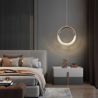 Moon Rings LED Electroplated Nordic Small Chandelier Light Pendant Lighting