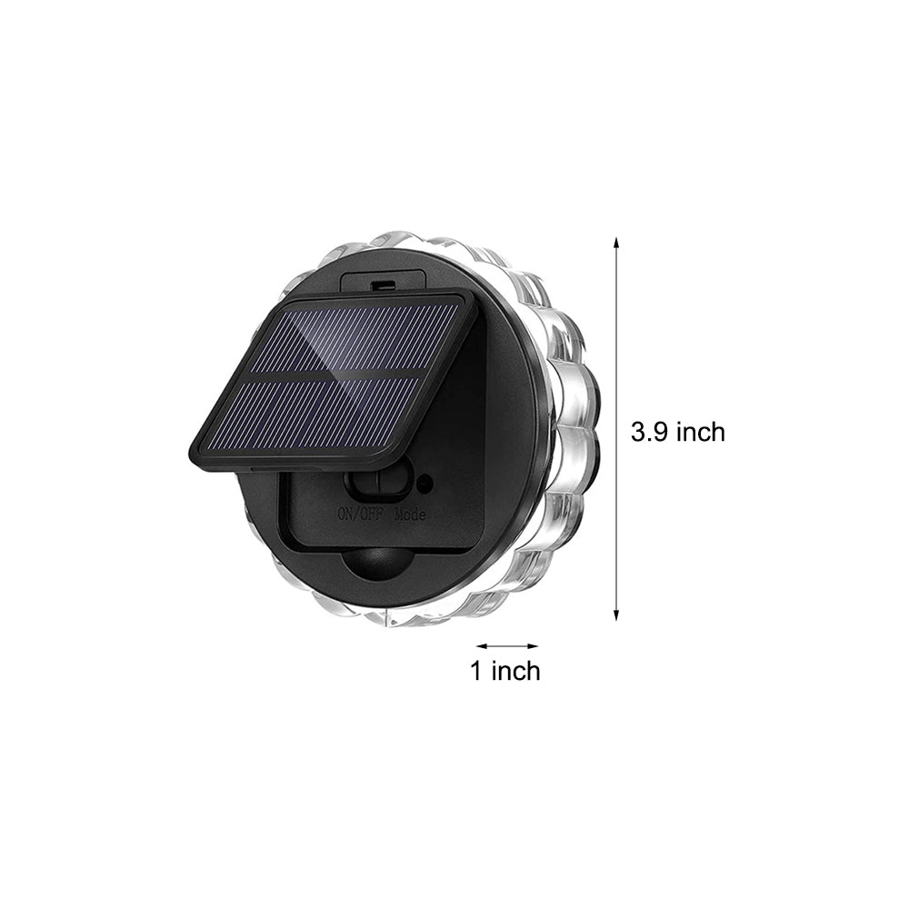 Round 9 LED Solar Petal Wall Light 3 Mode with Remote Outdoor Wall Sconce Lamp Waterproof Wall Mount Lighting