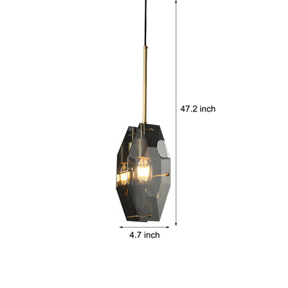 Copper Light Luxury Crystal Smoke Gray Post-Modern Pendant Lights Fixture