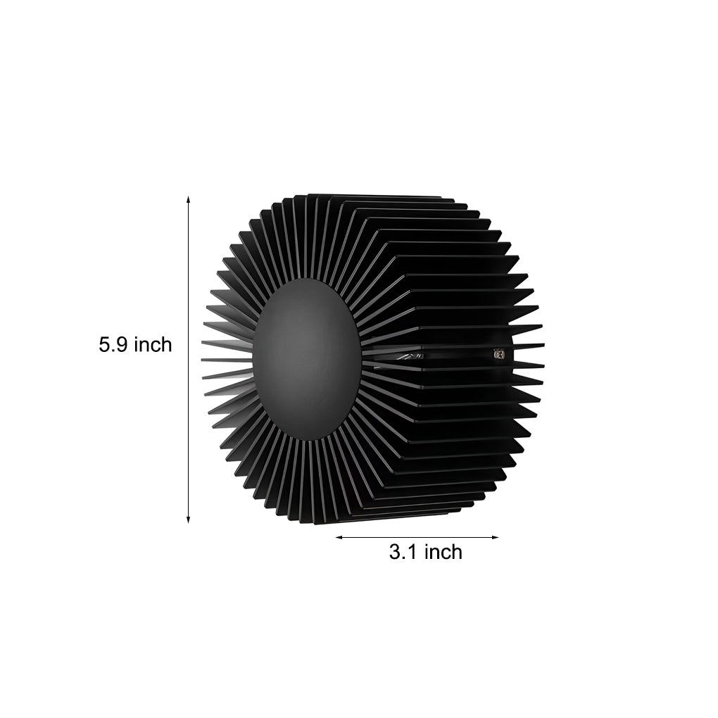 Round Sun Flowers LED Creative Decor Aluminum Modern Wall Light Fixture