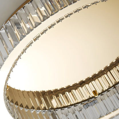 Round Crystal Stepless Dimming LED Luxury Post-Modern Ceiling Light Fixture