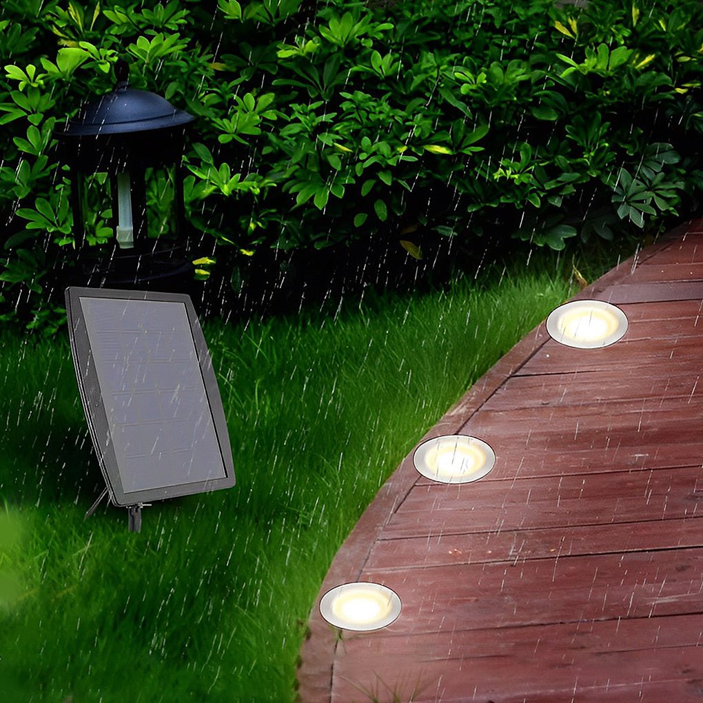 8 Pcs Solar Deck Stair Lights LED Outdoor Step Lights Garden Lights In-ground Lights