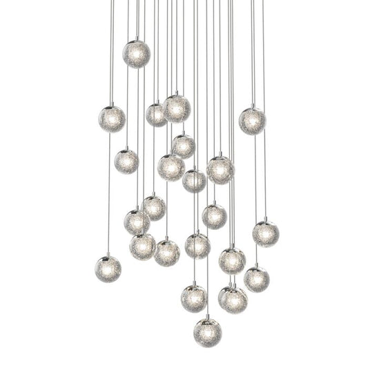 Champagne Bubbles 24-Light LED Pendant in Polished Chrome