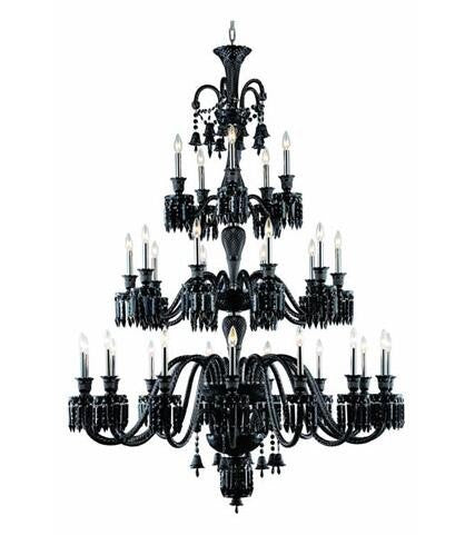 Black 30 Light 72-in Chandelier