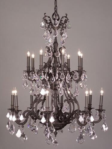 Bronze Sixteen-Light Chandelier