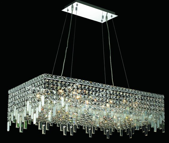 16 Light contemporary crystal chandelier Chrome plated