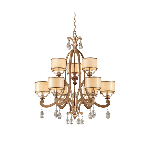 Roman Silver Nine-Light Chandelier