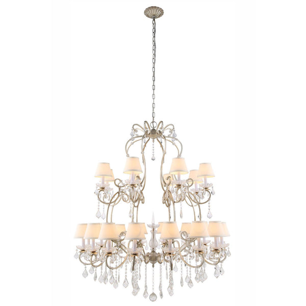 Silver Leaf 24-Light Chandelier