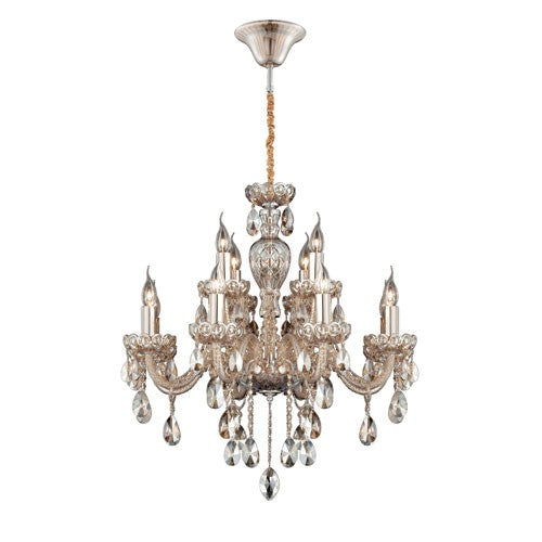 Providence Cognac Brandy 12 Light Chandelier