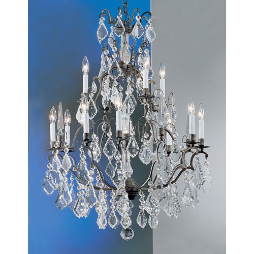 Versailles Antique Bronze Thirteen-Light Chandelier