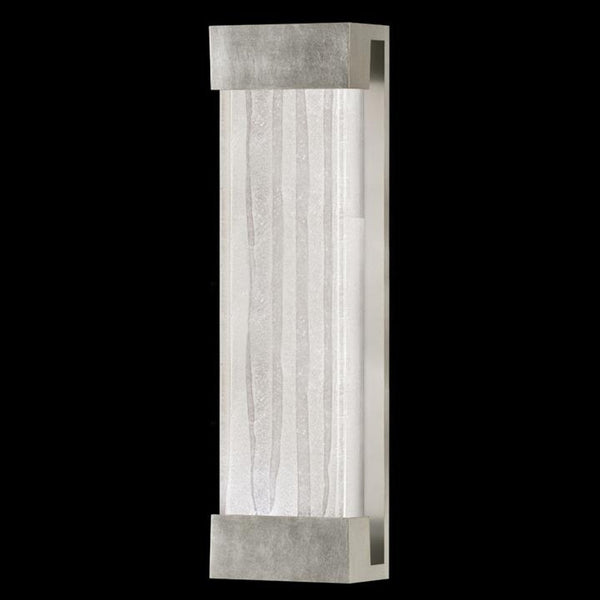 Bakehouse Wall Sconce, 2-Light, Silver Leaf, Polished Block of  Shards, 24"H (811050-33ST DF0N)