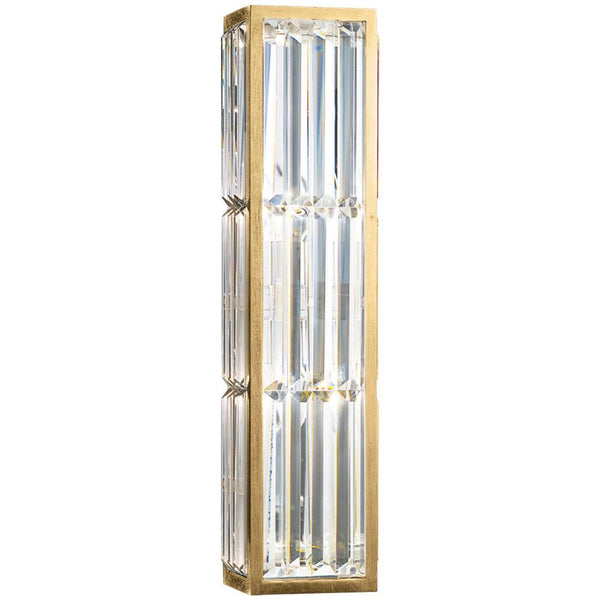 Wall Sconce, 2-Light, Gold Leaf, Multi-faceted  Panels, 23"H (811250-2ST GJM9)