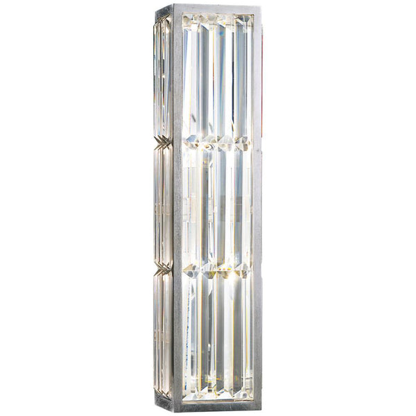 Wall Sconce, 2-Light, Silver Leaf, Multi-faceted  Panels, 23"H (811250ST DD21)