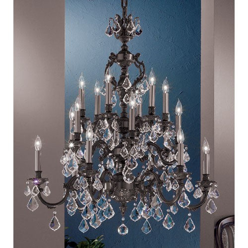 Chateau Aged Bronze Eighteen-Light Chandelier