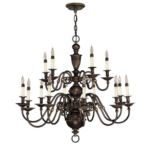 Cambridge Olde Bronze Fifteen-Light Chandelier