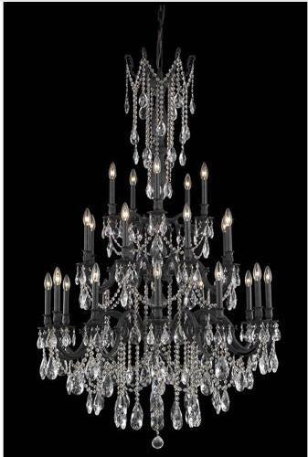 Bronze 25-Light Chandelier with Royal Cut Crystal