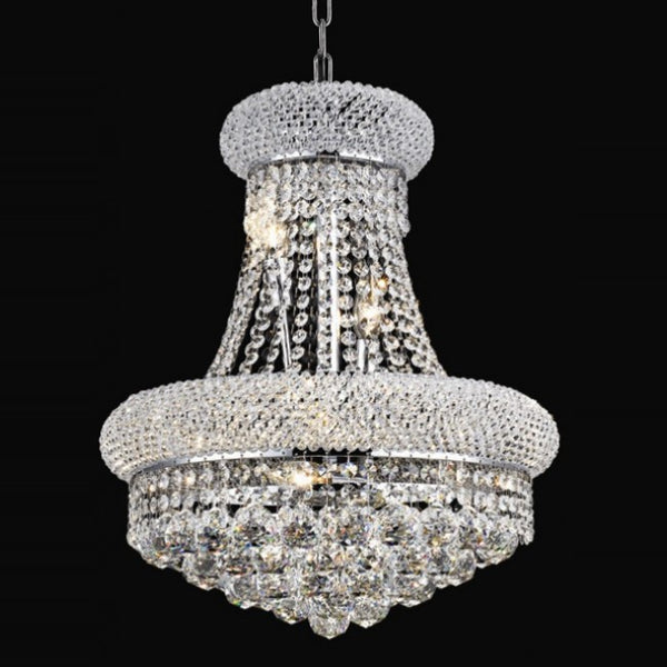 8 Light Crystal chandelier chrome plated