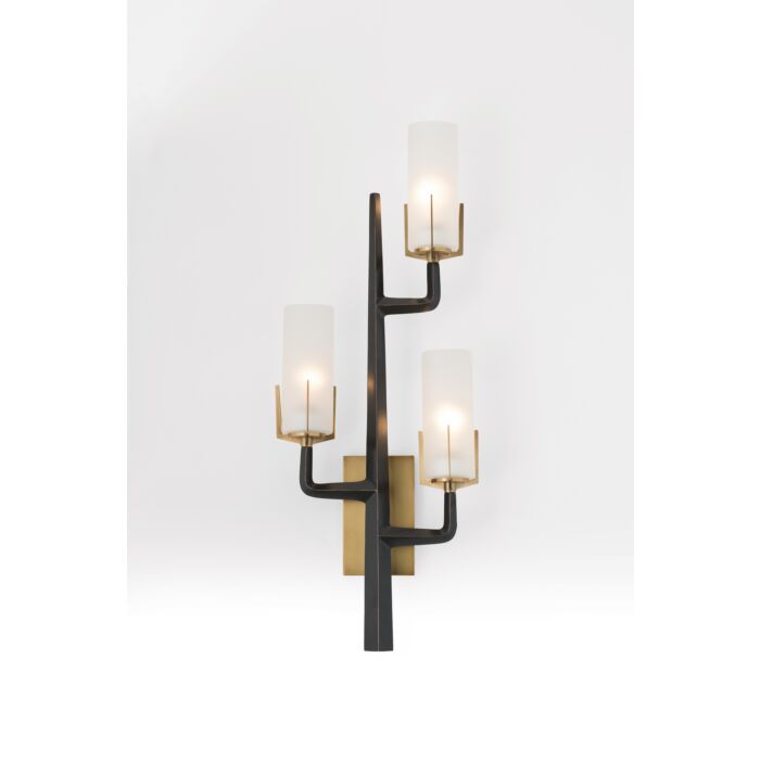 Griffin 3-Light Wall Sconce in Antique Brass