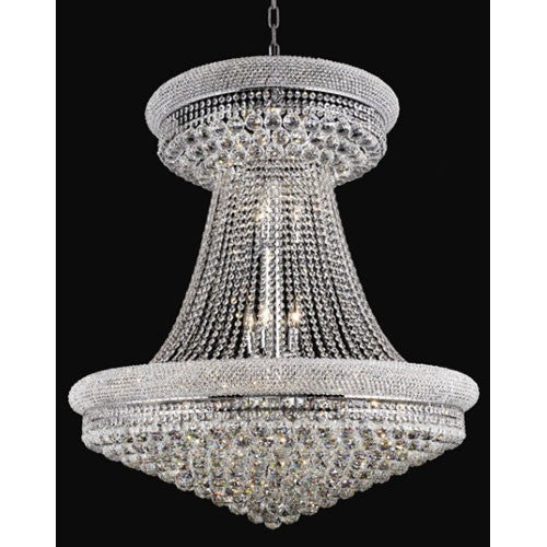 Primo Chrome Twenty-Eight Light Chandelier with Royal Cut Clear Crystal