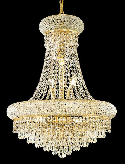 14 Light Crystal chandelier in gold finish