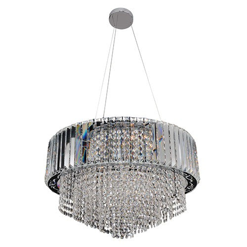 12-Light Round Pendant with Firenze Clear Crystal