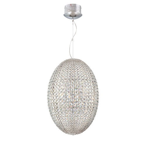 Encore Chrome 24 Light Pendant with Crystal Shade