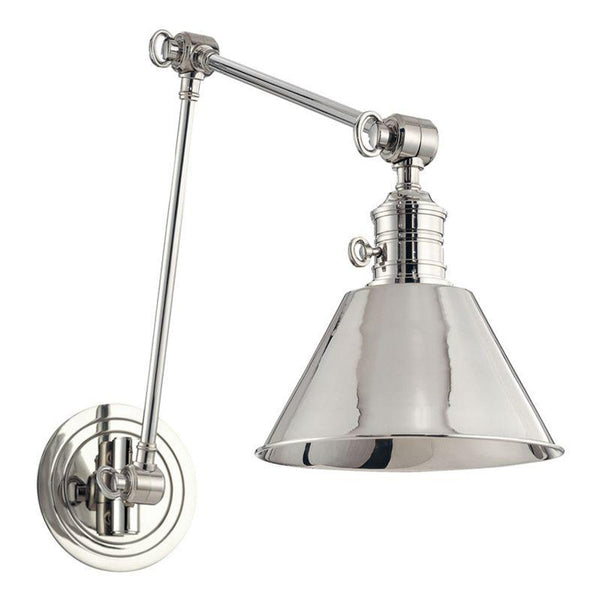 City Wall Sconce, 1-Light, Polished Nickel, 23"H (8323-PN QCLM)