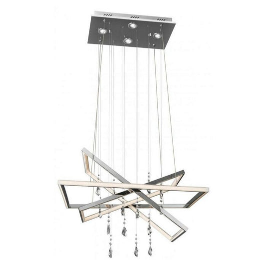 Maze 7-Light LED Chandelier in Chrome