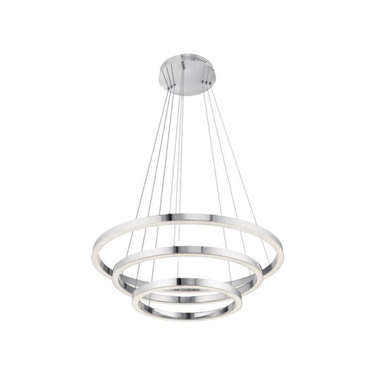 Opus 3-Light LED Pendant in Chrome