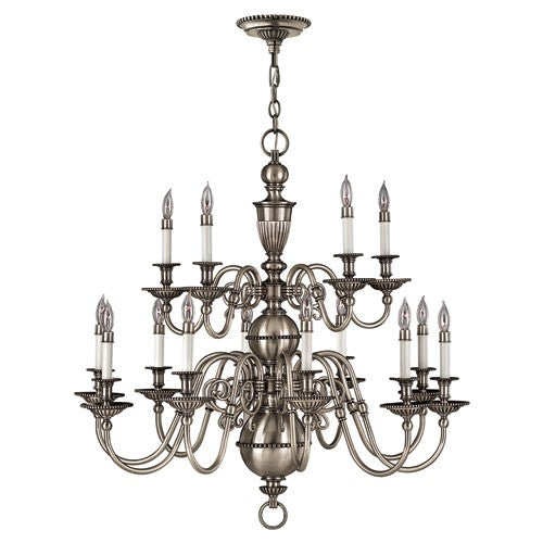 Cambridge Pewter Fifteen-Light Chandelier