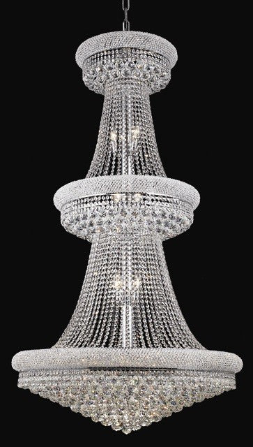 32 Light crystal chandelier chrome plated