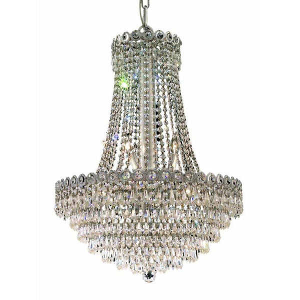 Twelve-Light 20-Inch Chandelier with Royal Cut Clear Crystal