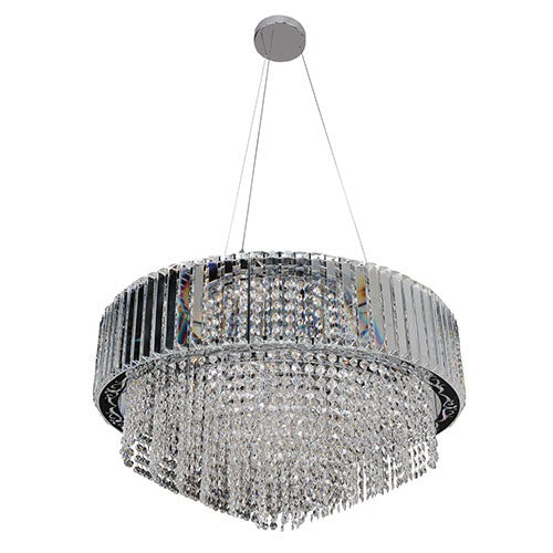 16-Light Round Pendant with Firenze Clear Crystal