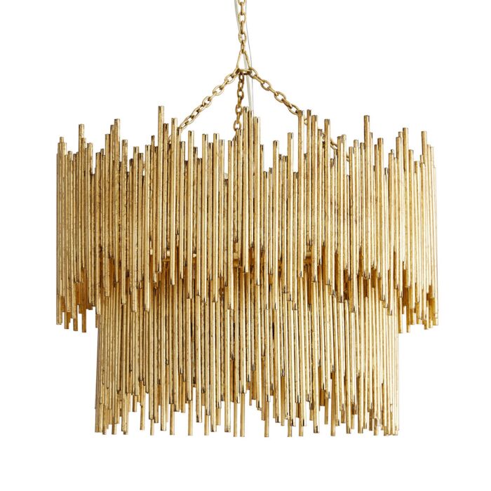 Prescott 8-Light Pendant in Gold Leaf