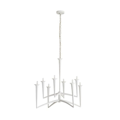 Isma 8-Light Chandelier in White Gesso