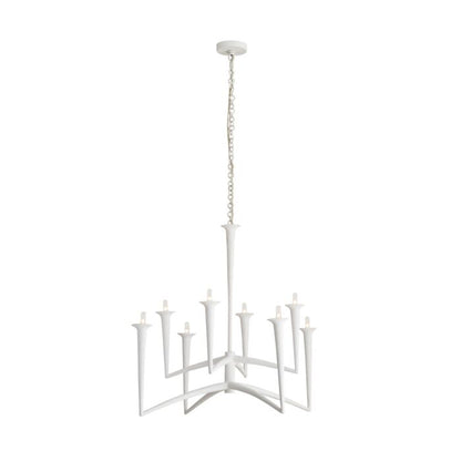 Isma 8-Light Chandelier in White Gesso