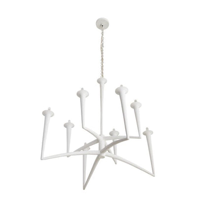 Isma 8-Light Chandelier in White Gesso