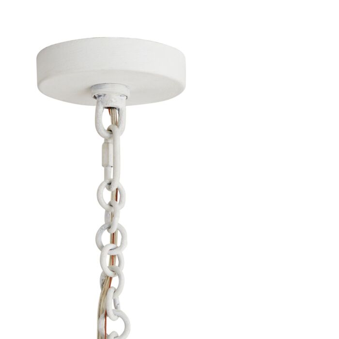 Isma 8-Light Chandelier in White Gesso