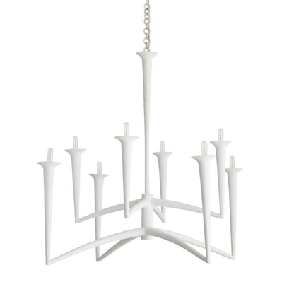 Isma 8-Light Chandelier in White Gesso