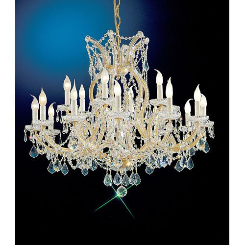 Maria Thersea Olde World Gold Nineteen-Light Chandelier with Crystalique Accents