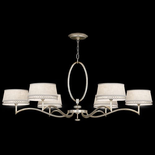 Allegretto Six-Light Chandelier in Platinized Silver Leaf Finish