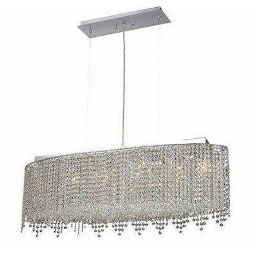 Moda Chrome Six-Light Chandelier with Clear Royal Cut Crystals