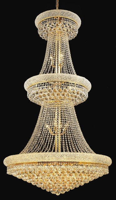 32 Light crystal chandelier gold plated