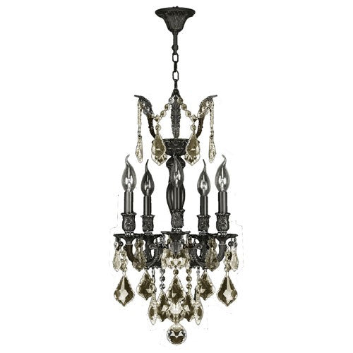 Brass Five-Light Chandelier