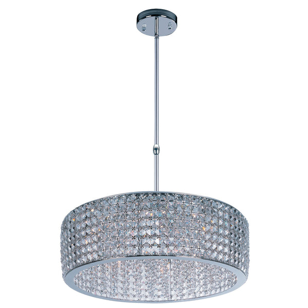 International Vision Polished Chrome 12-Light Single Pendant