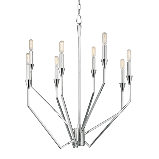 Archie Chandelier in Polished Nickel