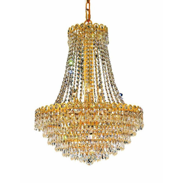 Twelve-Light 20-Inch Chandelier with Royal Cut Clear Crystal